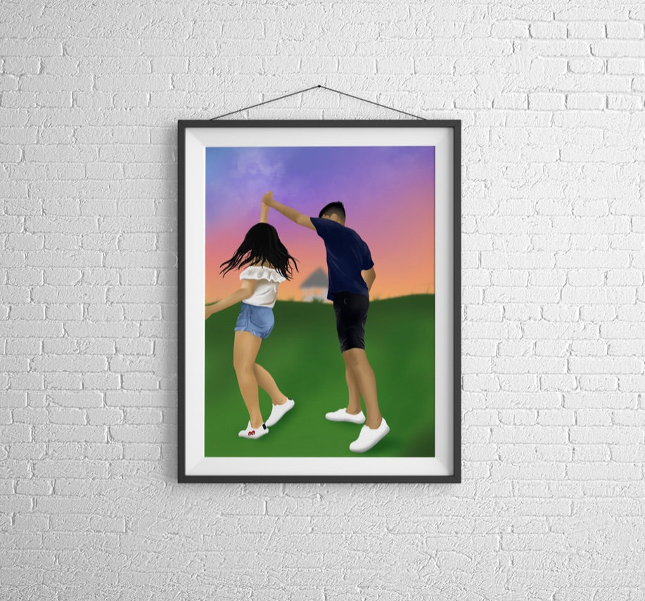 Custom Minimalistic Portrait: Digital File Only