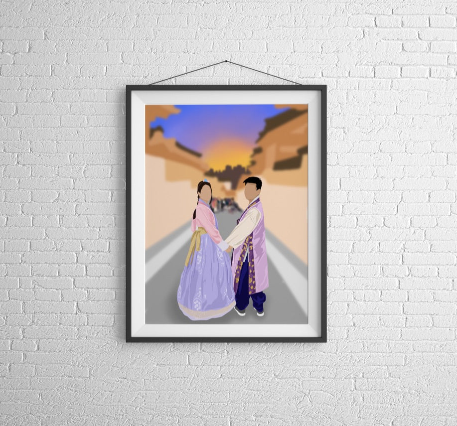 Custom Minimalistic Portrait: Digital File Only